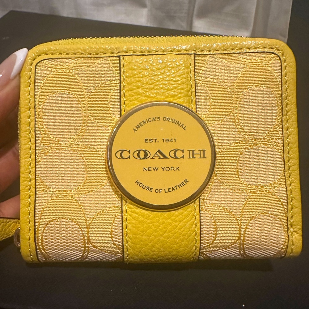 Coach retro yellow wallet